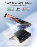 INIU 140W Power Bank, 25000mAh High Capacity Laptop & Phone Portable Charger - Image 2
