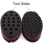 Hair Magic Twist Sponge: Two-Sided Dread Afro Coil Barber Tool for Curling and Waving Men's and Women's Long/Short Hair, 1 Pc