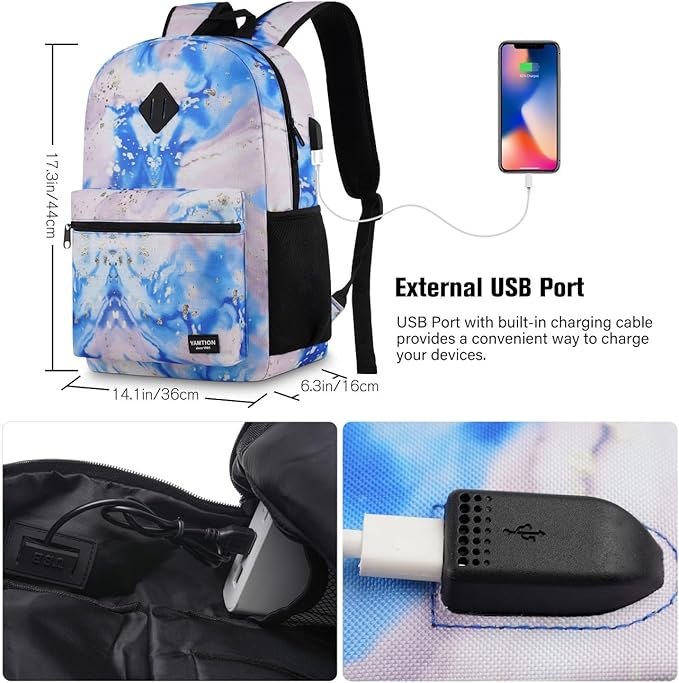 School Backpack, Classic Cute Bookbag Men and Teen Boy Schoolbag - Image 7