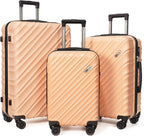 Hardshell Luggage Sets 3 Piece ABS+PC Travel Suitcase Hard Sided Luggage by MIAZIBLUGGAGEANDBAG