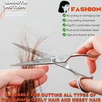 High-end Professional Extremely Very Sharp Barber Hair Cutting Scissors Hairdresser Shears For Hair 6 Inches Haircut Scissor Made Of Stainless Steel Alloy For Hairdressing Salon and Home Use