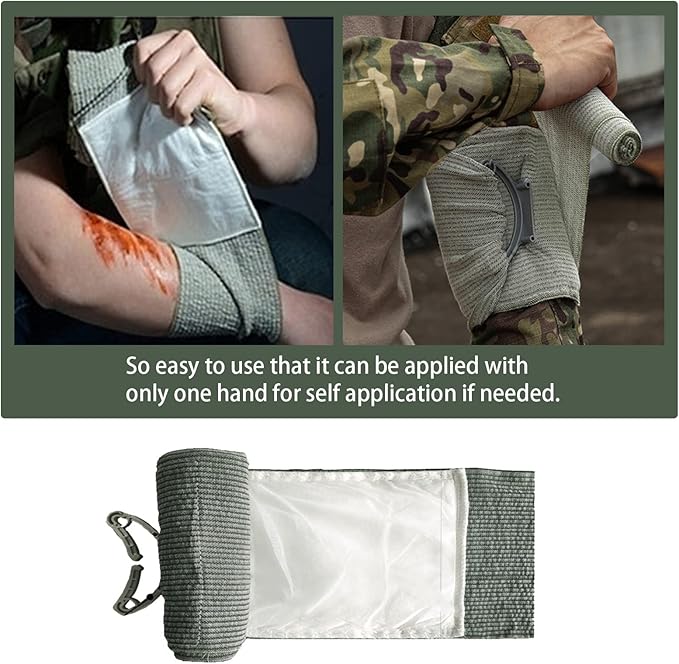 RHINO RESCUE 6" Israeli Style Emergency Bandage, Compression Trauma Wound - Image 6