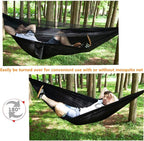 Camping Hammock with Rain Fly Tarp Mosquito Net Heavy Duty Tree Straps Portable - Image 3