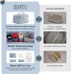 Travel Makeup Bags for Women Cosmetic Bag: Puffy Make up Bags Set of 3 - Image 2