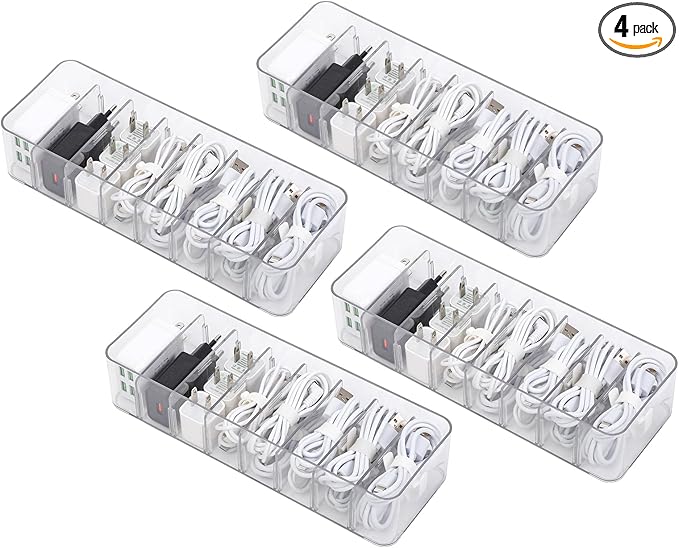 Yesesion 4 Pack Cord Organizer Box by Yesesion