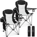 FUNDANGO Folding Camping Chair Heavy Duty, 2 Pack Oversized 440 Lbs Support by FUNDANGO