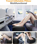 Sunany Inflatable Foot Rest Pillow, Adults Airplane Travel Pillow-Adjustable - Image 2