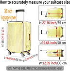 30 Inch Clear PVC Luggage Cover, 0.2mm Thick Lightweight Waterproof, - Image 2