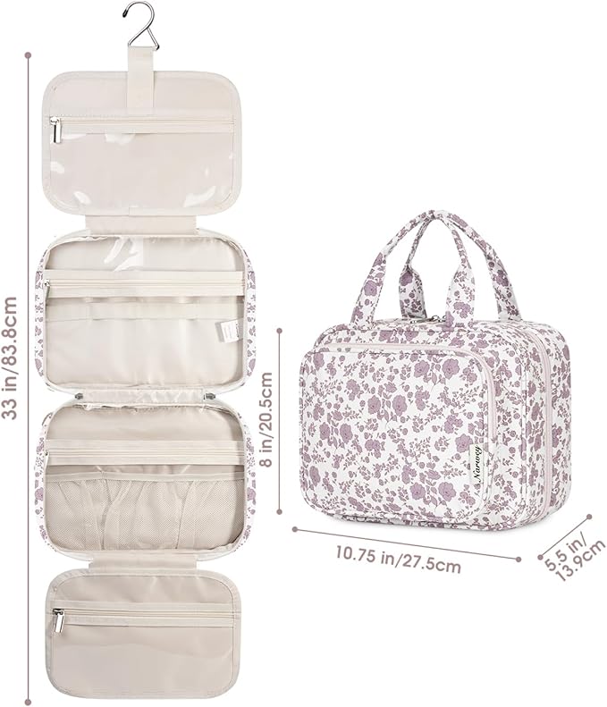Narwey Hanging Floral Toiletry Bag - Image 8