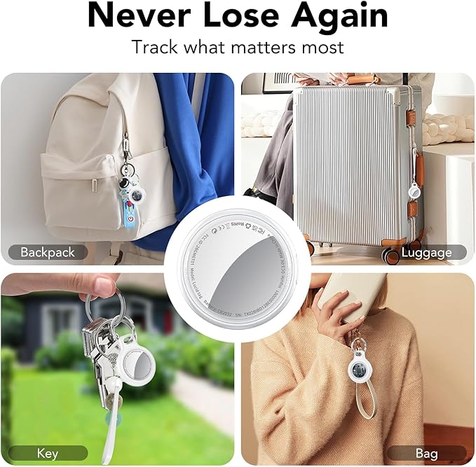 2025 New Air Tracker Tags-4 Pack, Replaceable Battery, Key Finder and Item - Image 8
