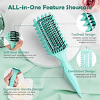 Curl Defining Brush, Curly Hair Brush Defining with Side Gear for Combing, Shaping, and Styling Curly Hair, Lightweight Candy Brush Suitable for All Wet or Dry Hair Types for Women and Men