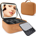 Travel Makeup Bag with LED Mirror Travel Makeup Organizer with 3 Lighted by Unknown