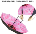 LLanxiry Compact Travel Umbrella, Mini Windproof Umbrellas - Image 3