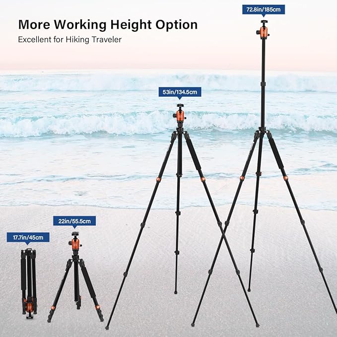 Geekoto 73-Inch Camera Tripod - Image 5