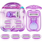 DreamGenius Travel Razors for Women Include 1 Handle and 5 Cartridges, Extra by DreamGenius