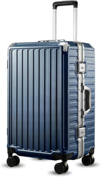 LUGGEX Checked Luggage with Spinner Wheels, 24 Inch Aluminum Frame Zipperless by LuggeXLUGGAGE