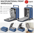 mixi Carry On Luggage Wide Handle Luxury Design Rolling Travel Suitcase PC - Image 3