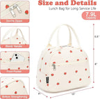 FlowFly Insulated Lunch Bag for Women – Corduroy Lunch Tote Box, Cute Cooler - Image 3