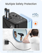 LENCENT Universal Travel Adapter, GaN III 65W International Charger - Image 7