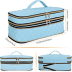 Hair Dryer Travel Carrying Case, Curling Iron Storage Bag, Slim Expandable Handheld Dual-Layer Travel Storage Bag for Dryer/Hair Tool Organizer/Style Organizer