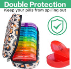 Serfeymi Weekly Travel Pill Organizer 2 Times A Day AM PM Upgraded Rainbow Pill - Image 5