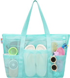 Tagitary Mesh Beach Bag with Zipper Large Beach Tote Waterproof Sandproof with by Tagitary