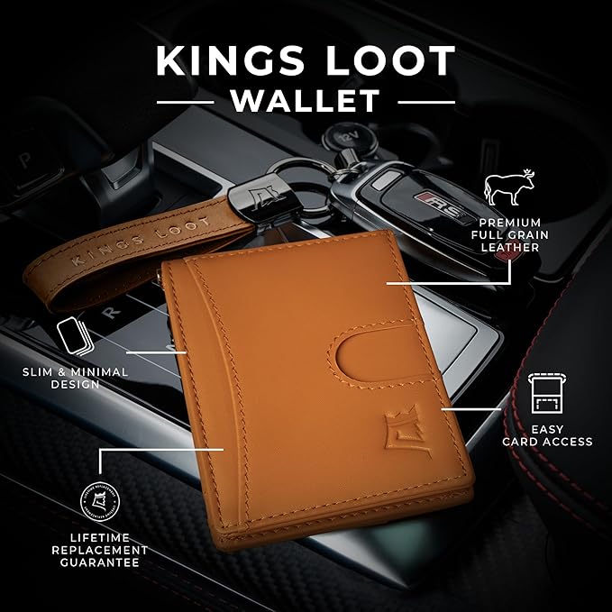 Kings Loot Custom Wallet for Men | Engraved Leather Slim Wallet - Image 5