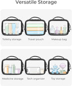 BAGSMART Clear TSA-Approved Toiletry Bag, Puffy Edges Travel Makeup Bag - Image 5