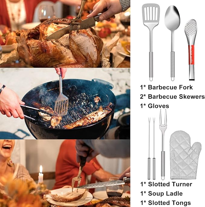 35 Pcs Camping Kitchen Utensil Set Outdoor Kitchen Gear, Outdoor Cooking and - Image 5