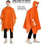 salamra Hooded Rain Poncho Waterproof Raincoat Jacket - Image 5