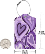 Set of 2 Luggage Tag for Suitcases Tie dye PU Leather Luggage Tag - Image 2
