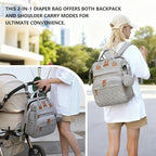 Baby Diaper Bag Backpack with Changing Station, Waterproof Large Capacity Baby - Image 8