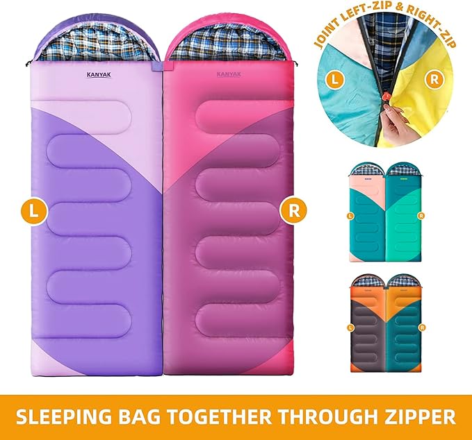 Camping Sleeping Bag, 32℉ Sleeping Bags - Image 6