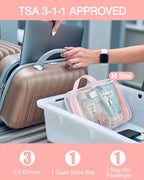 BAGSMART TSA Approved Clear Toiletry Bag, 3 Packs Quart Size Water Resistant - Image 6