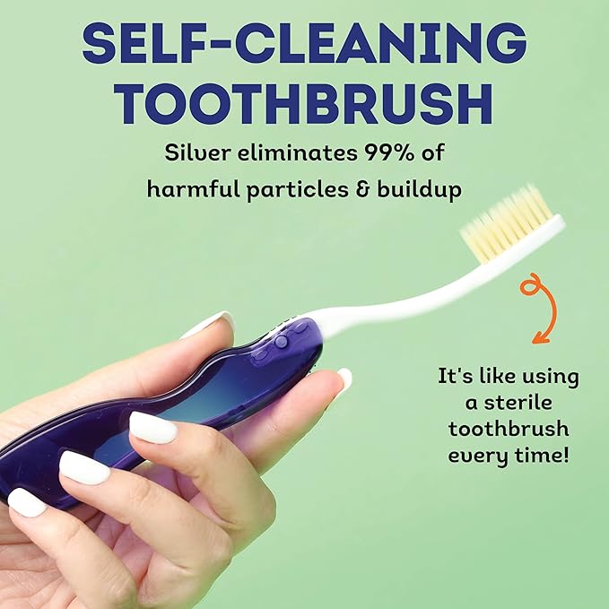 MOUTHWATCHERS Soft Flossing Folding Travel Toothbrush, 2 Pack, Ultra Clean - Image 5