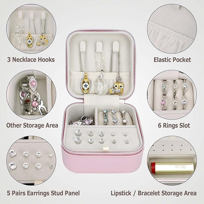 Travel Small Portable Mini Jewelry Box - Image 2