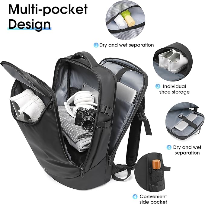 Travel Backpack for Women, Carry on Luggage 30L Flight Approved Water-resistant - Image 2