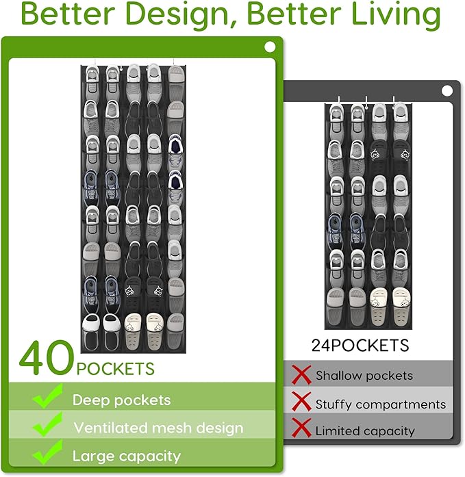Unjumbly Over the Door Shoe Organizer - Image 5