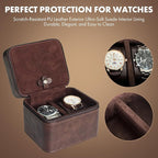 TSA-Friendly 2 Slot Watch Travel Case - Image 2