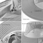 Home Prefer Outdoor UPF50+ Sun Hat Wide Brim Mesh Fishing Hat - Image 4