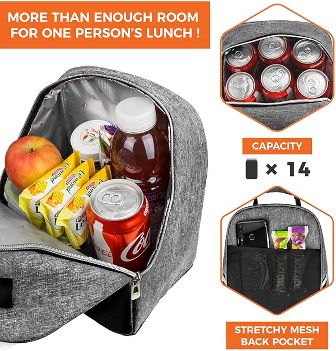 opux Lunch Box for Girls Boys Kids, Insulated Leakproof Lunch Bag, Reusable - Image 5