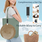 vidsel Womens Sun Hats Wide Brim Reversible Bucket Cotton Hat Packable Summer - Image 5
