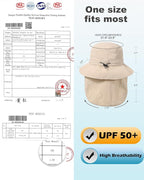 Water-Resistant Sun UPF 50+ Bucket Hat Protection Packable Brimmed Boonie - Image 3