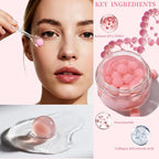 PDRN Collagen Renewal Anti-Aging Face Moisturizer Cream with Capsule Gel, Korean Skincare for Deep Hydration and Skin Repair, 50g, 1.7 fl oz