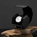 Oirlv Luxury Hexagonal Leather Watch Travel Case Single Watch Box - Image 3