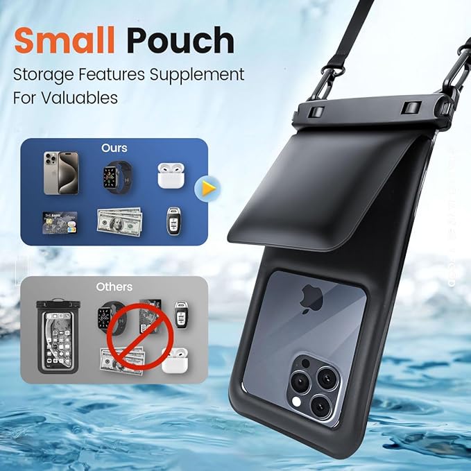 [Floatable 2 Pack Floating Waterproof Phone Pouch Case Up to 8.5", IPX8 - Image 3