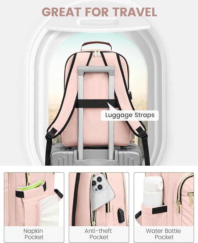LOVEVOOK Laptop Backpack Purse for Women, Large Capacity Travel Business - Image 4