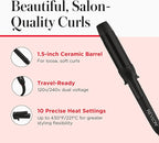 REVLON SmoothStay Coconut Oil Infused Hair Curling Iron - Barrel Curling Iron 1 ½ Inch for Loose Curls,Shinier,Visibly Smoother Hair (1 ½ in),(Pack of 3)
