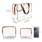 4Pcs Crystal Clear PVC Travel Toiletry Bag Kit - Image 5