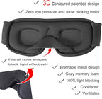 Sleep Mask for Men and Women 3D Contoured Eye Mask Patented Adjustable Light - Image 2